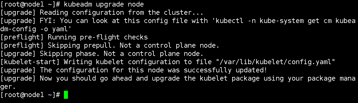 kubeadm upgrade node